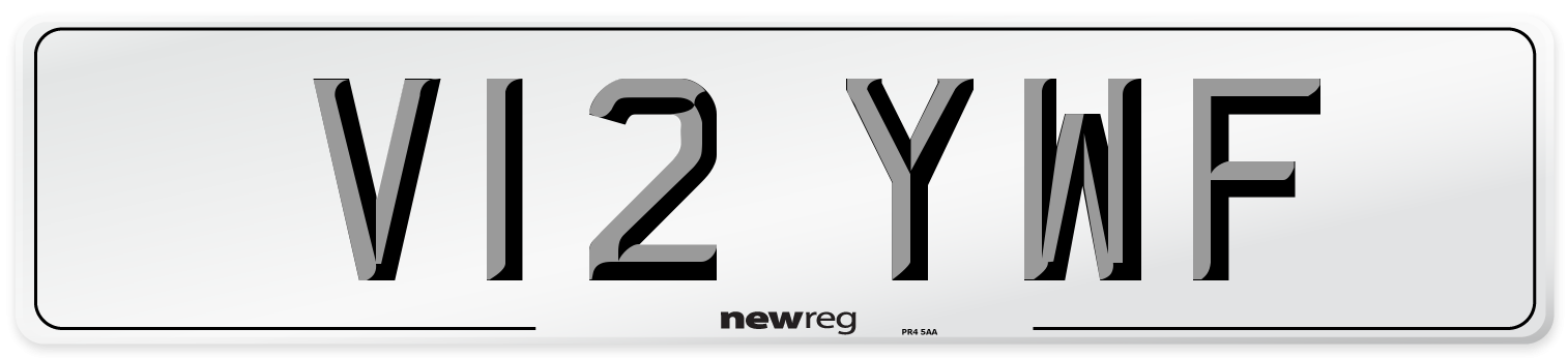 V12 YWF Number Plate from New Reg